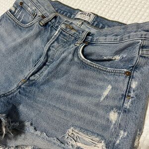 AGOLDE Light Blue Women's Parker Vintage Cutoff Shorts